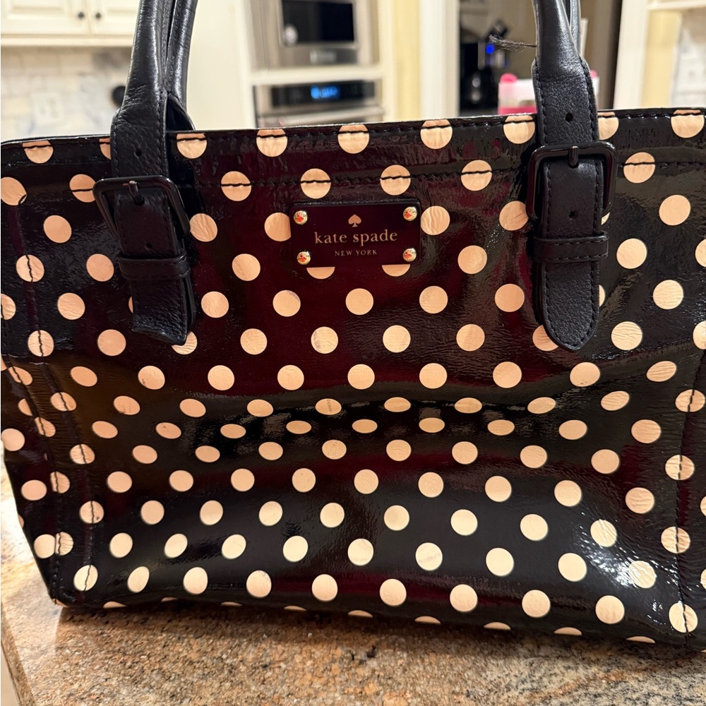 KATE SPADE CARLISLE ST. SYLVIE PATENT LEATHER POLKA DOT